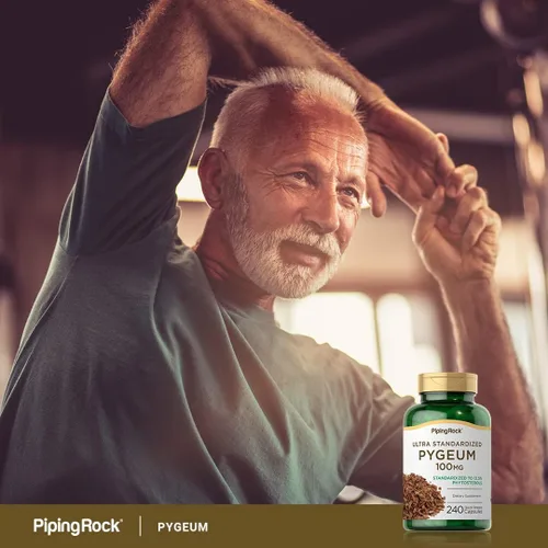 Vista 6 de Piping Rock Pygeum 100 mg 240 cápsulas Suplemento para hombres y mujeres Extracto de corteza de Pygeum Africanum Fitoesteroles ultra