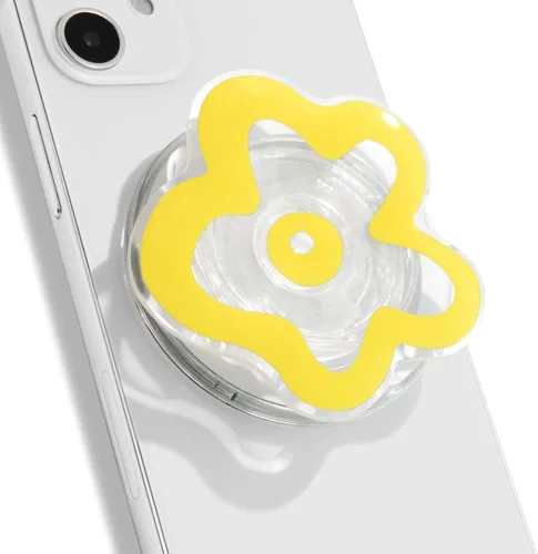 Vista 21 de OnTheGrip Lindo Diseño Transparente en Forma de Flor de Margarita Soporte de Teléfono Móvil Plegable Multifuncional para Smartphone, Tablet