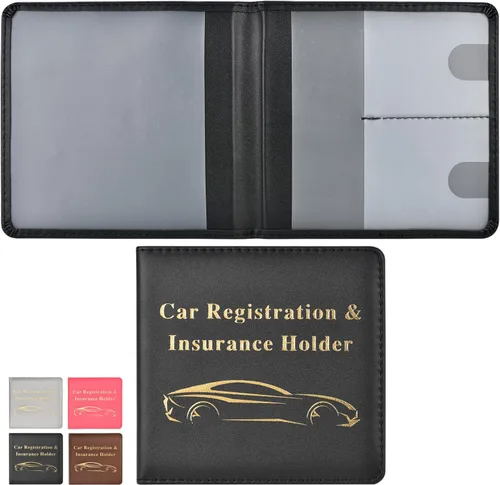 Vista 17 de Cacturism Soporte para registro y seguro de automóvil, guantera de vehículo, organizador de automóvil para hombres y mujeres, funda de accesorios