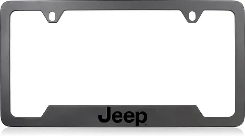 Vista 11 de Jeep Marco para matrícula con estampado UV en rosa Tuscadero y plástico negro plateado