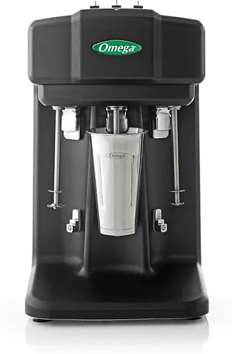Vista 2 de Omega M3000 Comercial Milkshake Maker Triple Husillo, 1/3 Caballos de Fuerza, Negro