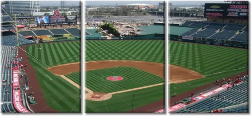 Vista 15 de TUMOVO American Major Baseball - Lienzo decorativo para pared, diseño de estadio de los Bravos, 3 piezas, arte de pared de Filadelfia, cuadros