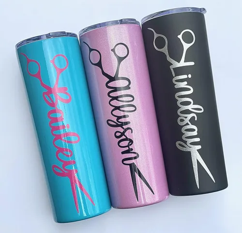 Vista 2 de Peluquería/Peluquero Regalo-Peluquero Vaso-Salón de Belleza-Peluquería-Graduación de Cosmetología-Estudiante de Cosmetología-Personalizado