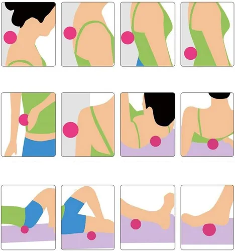 Vista 7 de Bola de masaje de cacahuete – Juego de bolas de masaje para después del ejercicio, juego de bolas de masaje de tejido profundo, rodillo muscular