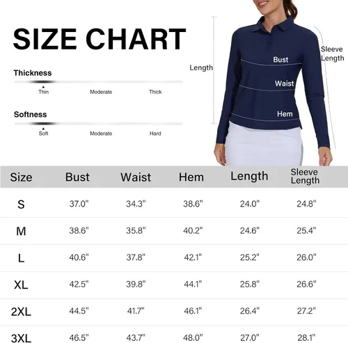 Vista 6 de M MOTEEPI Camiseta de golf para mujer con 3 botones