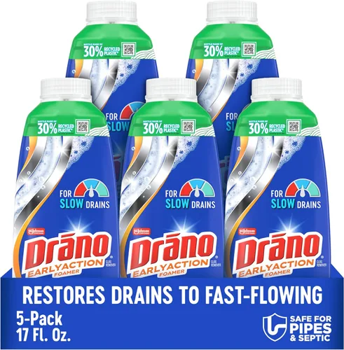 Vista 10 de Drano Removedor de obstrucciones de espuma de doble fuerza, línea comercial, 17 onzas