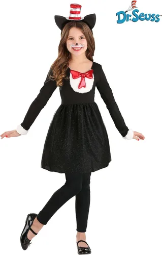 Vista 2 de elope Dr. Seuss The Cat in the Hat - Disfraz para niña