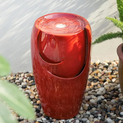 Vista 18 de Glitzhome - Fuente de agua con luz LED para exteriores