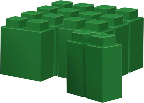 Vista 73 de EverBlock Paquete modular de plástico de tamaño natural de 3 x 3 pulgadas Bloques de construcción gigantes Fácil de conectar y reutilizar Uso