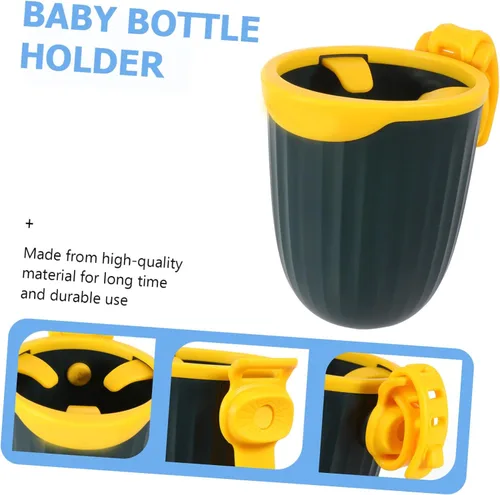 Vista 3 de Abaodam Adjustable Cart Bottle Holder Stroller Cup Rack Trolley Accessory Secure Drink Holder for Park Walks and Bicycle Trips Simple Clip