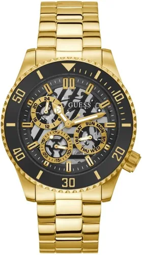 Vista 6 de GUESS Reloj de 1.772 in para hombre Tono Dorado/Tono Dorado/Negro