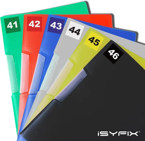 Vista 5 de iSYFIX Calcomanías negras de números consecutivos – 1 a 50, 1 pulgada, 1 juego – Vinilo autoadhesivo de alta calidad ideal para inventario