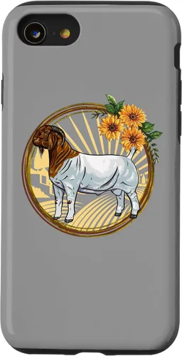 Vista 13 de Funda con borde de girasol para iPhone 15 Meat Goat Boer Buck