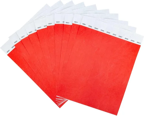Vista 8 de DGBDPACK 100 pulseras de 1 a 100 números consecutivos, impermeables, a prueba de desgarros, pulseras de admisión, entradas (azul)