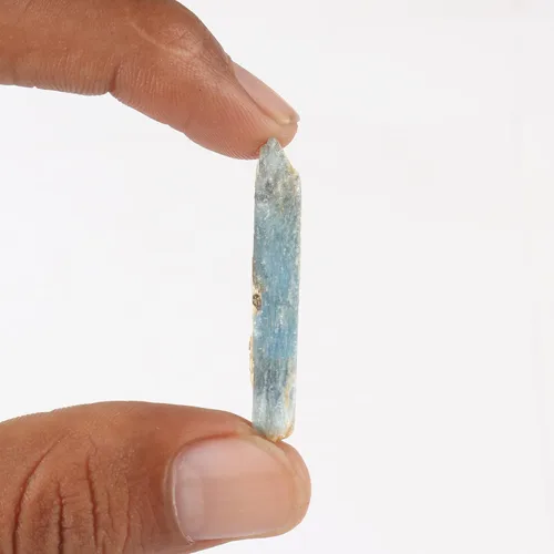 Vista 23 de GEMHUB Lápiz de cianita áspero pequeño con cristal curativo de cianita azul áspero suelto, tamaño pequeño, 9.7