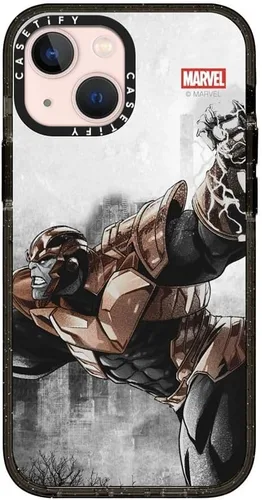 Vista 128 de CASETiFY Funda para iPhone Air, compatible con MagSafe Marvel VS CoLab Protección contra caídas de grado militar 4x de 8.2 pies Funda Capitán
