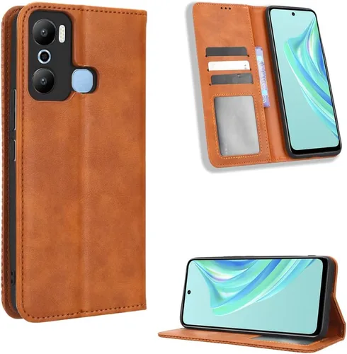 Vista 84 de Funda para BLU Bold N2, funda de piel sintética para BLU Bold N2, funda para BLU Bold N2 5G N0050UU Funda de piel sintética negra Negro