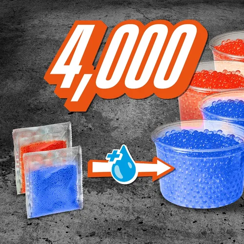 Vista 7 de Nerf Pro Gelfire Versus Pack Incluye 2 pistolas, 4,000 rondas Gelfire, capacidad de 60 rondas, activación T-Pull, 2 gafas de protección, regalos