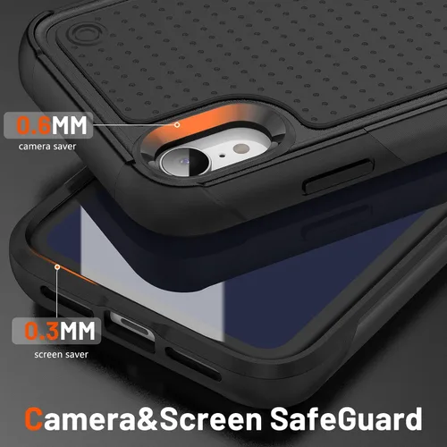 Vista 127 de Jeylly Funda para iPhone SE/Funda para iPhone 5S, Exterior de Plástico Duro que Absorbe Golpes + Interior de Silicona de Goma Defensor contra