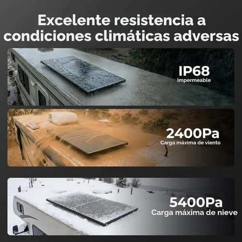 Vista 8 de BougeRV Panel solar bifacial de 200 W 16BB de tipo N de 24 V, para caravana, campamento, barco, techo de cabaña o carga de batería de litio