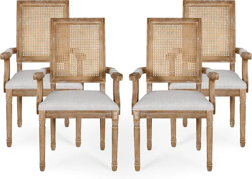 Vista 11 de Christopher Knight Home JUEGOS DE SILLAS DE COMEDOR MARÍA, Madera, Beige + Natural