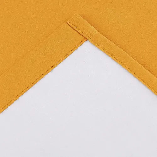 Vista 2 de 2 paneles de cortinas opacas con aislamiento térmico y forro blanco en la parte trasera para ventana de bloqueo de luz para cualquier ventana Naranja