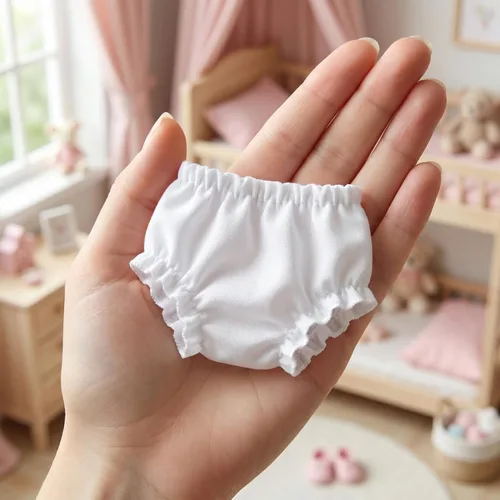Vista 7 de 12 pañales para muñecas de bebé, ropa interior blanca para muñecas de 5 a 7 pulgadas, pañales reutilizables para muñecas recién nacidas, accesorios