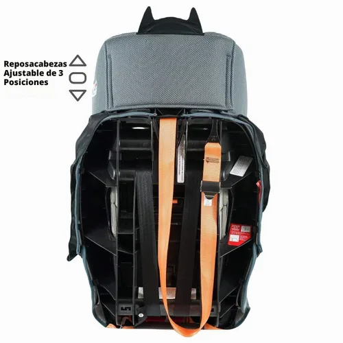 Vista 3 de KidsEmbrace - Asiento elevador de seguridad para niños 2 en 1 con arnés para automóvil, Batman de DC Comics, negro (3001BAT)