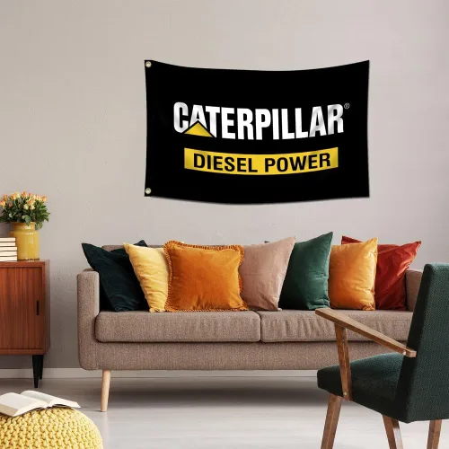 Vista 3 de ENMOON Bandera de gato diesel Power Banner 3x5ft Garage Shop Decoración de pared