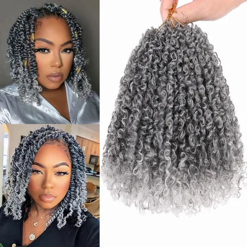 Vista 41 de Unionbeauty - Paquete de 8 trenzas de ganchillo Yanky Twist de 6 pulgadas, 8 paquetes, color negro natural, micro Passion Twist, extensiones