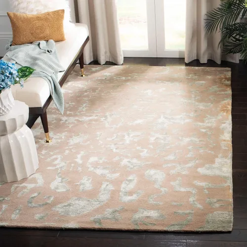 Vista 8 de SAFAVIEH Soho Collection SOH525A - Alfombra de lana prémium hecha a mano de 8 pies 3 pulgadas x 11 pies, color marfil