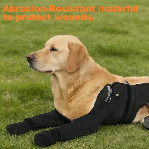 Vista 8 de COODEO Calcetines para perros para las 4 patas, impermeables, antideslizantes, fáciles de usar, protección de patas, duraderos y cálidos