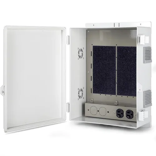 Vista 17 de Namunanee - Caja de conexiones eléctricas para exterior, recinto resistente al agua de ABS con panel de montaje interno y tapa con bisagras, 9.2" H