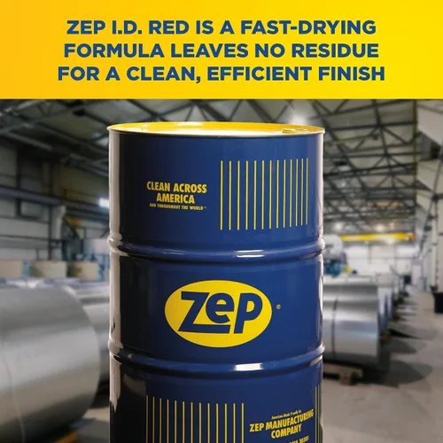 Vista 4 de Zep I.D. - Líquido desengrasante industrial rojo - 55 galones (1 unidad) 57085 - Diseñado para su uso cuando se necesita evaporación rápida y no hay