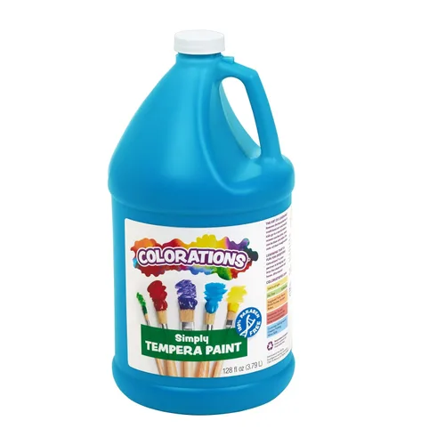 Vista 18 de Colorations Pintura de témpera simple sin parabenos para niños, juego de 11 galones, pintura vibrante para póster y aula, fabricada en Estados