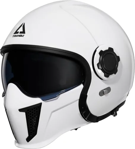 Vista 18 de TRIANGLE Cascos de motocicleta de cara completa, casco de motocross todoterreno para hombres y mujeres, doble visera con protector solar interno