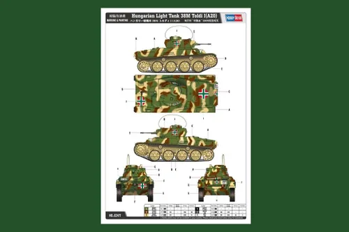 Vista 4 de Hobby Boss Tanque ligero húngaro 38M Toldi I (A20) Kit de construcción de modelo de vehículo