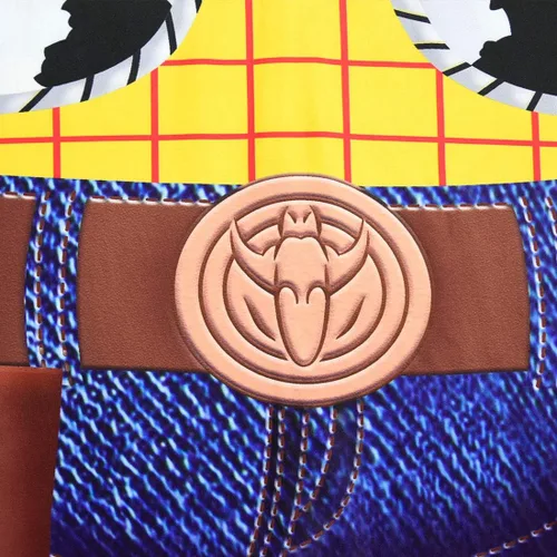 Vista 5 de Ubeufun Disfraz de Woody con sombrero y bandana para niños, disfraz de Halloween, disfraz de vaquero para niños, disfraz de fiesta