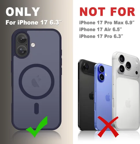 Vista 1741 de Funda para Google Pixel 10 Pro XL, cubierta magnética mate, color negro Fit for MagSafe, Screen Protector included, Shockproof Military Grade