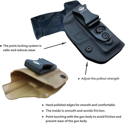 Vista 4 de Taurus G2C Holster, Kydex IWB Holster for G2C Taurus & Millennium PT111 G2 / PT140 - Taurus PT111 G2C 9mm Pistol Case