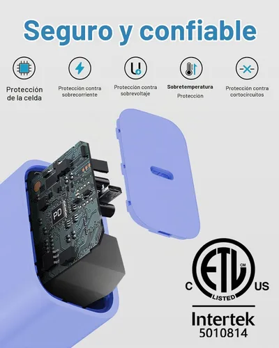 Vista 6 de CXX 20W Fast Charger for iPhone 14/13/12 [3-Pack, MFi Certified] Ultramarine