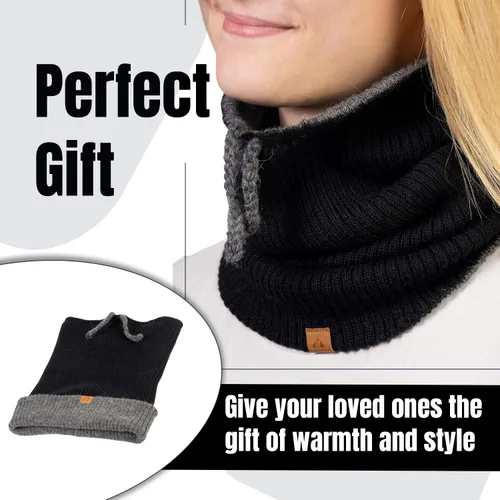 Vista 7 de Baby Alpaca Neck Warmer, Unisex Winter Warmer Hat, Neck Gaiter Scarf