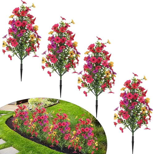 Vista 56 de RECUTMS Guirnalda artificial de otoño, plantas de vegetación sintética 1 pieza seda marrón