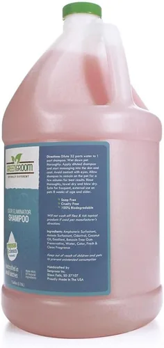 Vista 2 de Green Groom - Champú eliminador de olores para perros, 1 galón, fabricado con Odortrol, todos los ingredientes naturales, rico en antioxidantes