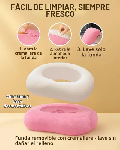 Vista 8 de Tablet Pillow Stand for Bed with Snack Bowls, Compatible with Kindle & iPad Fucsia