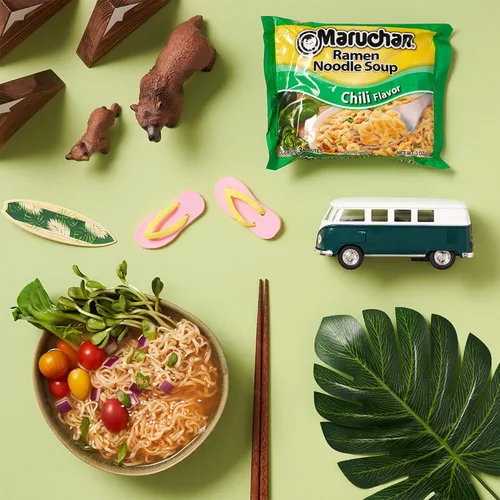 Vista 5 de Maruchan Variedad de fideos ramen, 7 sabores, porciones individuales de 3