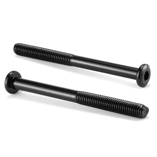 Vista 28 de M5 x 6mm 10Pcs Tornillos de cabeza plana con casquillo hexagonal, 304 Acero inoxidable 18-8, rosca completa, óxido negro de SG TZH