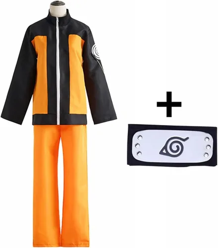 Vista 3 de sharkiss Uzumaki Cosplay jacket pants headband 3pac