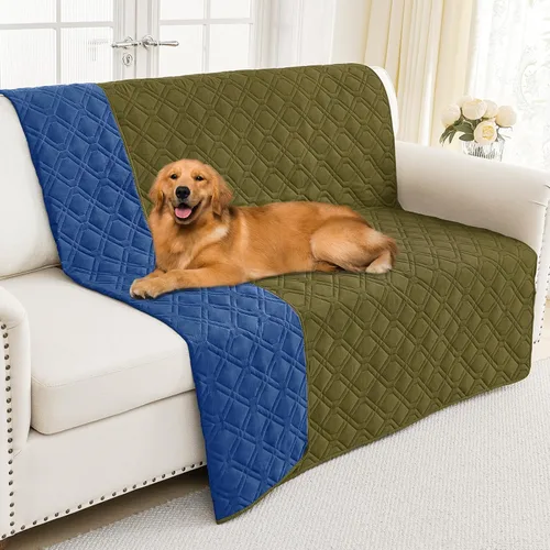 Vista 39 de Smiry Funda Impermeable para Cama de Perro Manta para Mascotas, Manta Suave y Lavable para Perros para Muebles Cama Sofá Sofá Reversible, a Cuadros