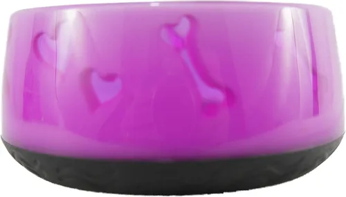 Vista 4 de ALL FOR PAWS Lifestyle Dog Love Bowl, pequeño, rosa, 5.2 lbs